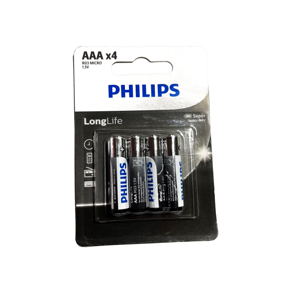Philips LongLife AAA Batteries (4 Pack)